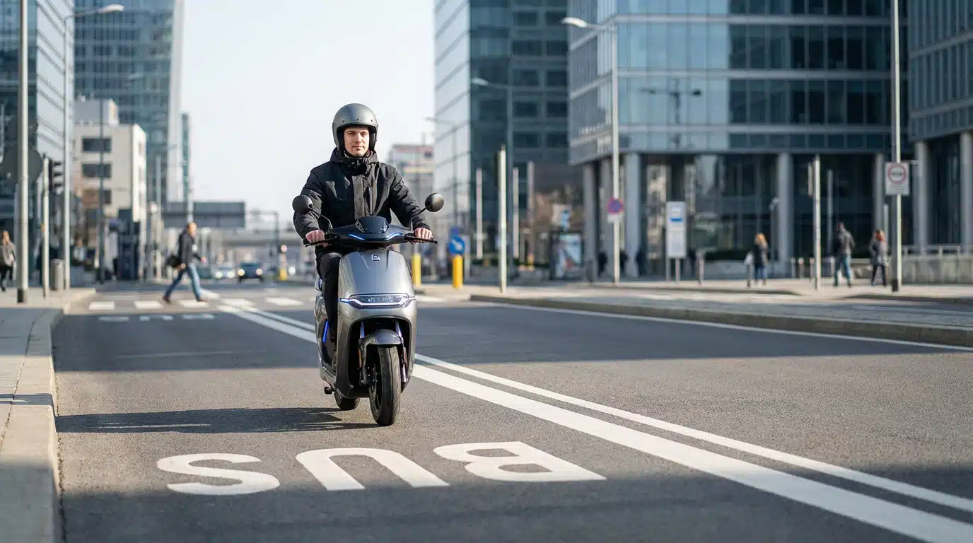peut-on rouler sur les voies de bus avec un scooter électrique ?