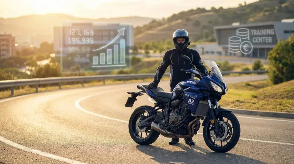 Prix permis moto 2026 : motard planifiant son budget de formation A2