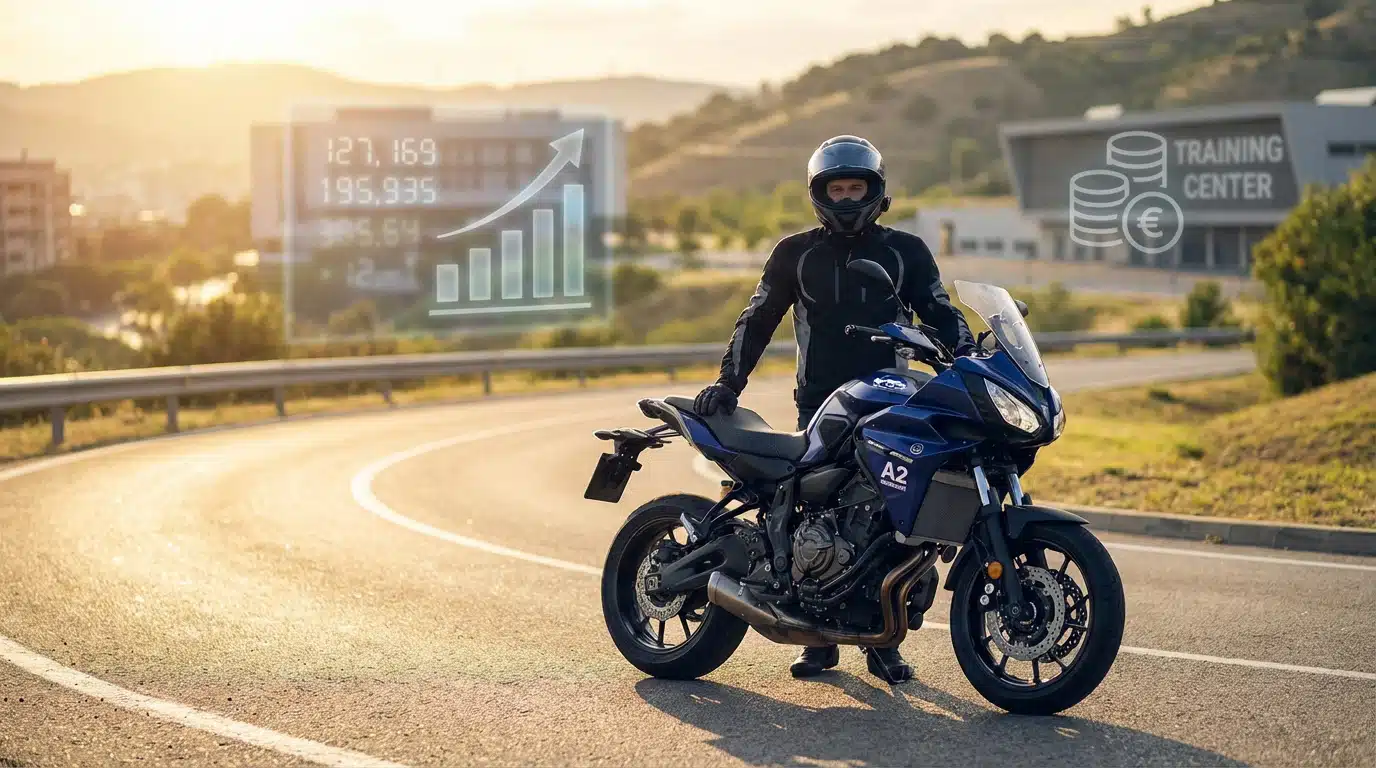 Prix permis moto 2026 : motard planifiant son budget de formation A2