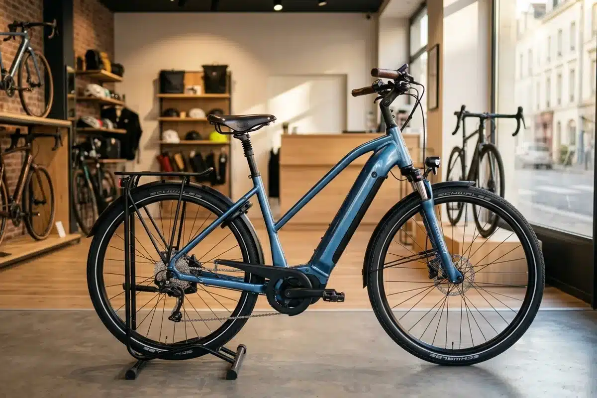 Achat d'un vélo électrique dans un magasin de cycles