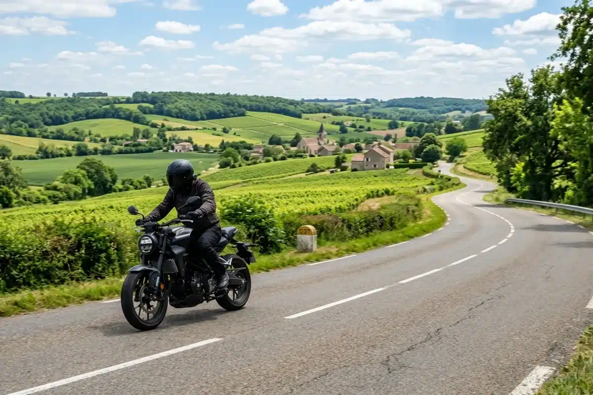 Roadster moto sur route, choix idéal pour jeune permis A2